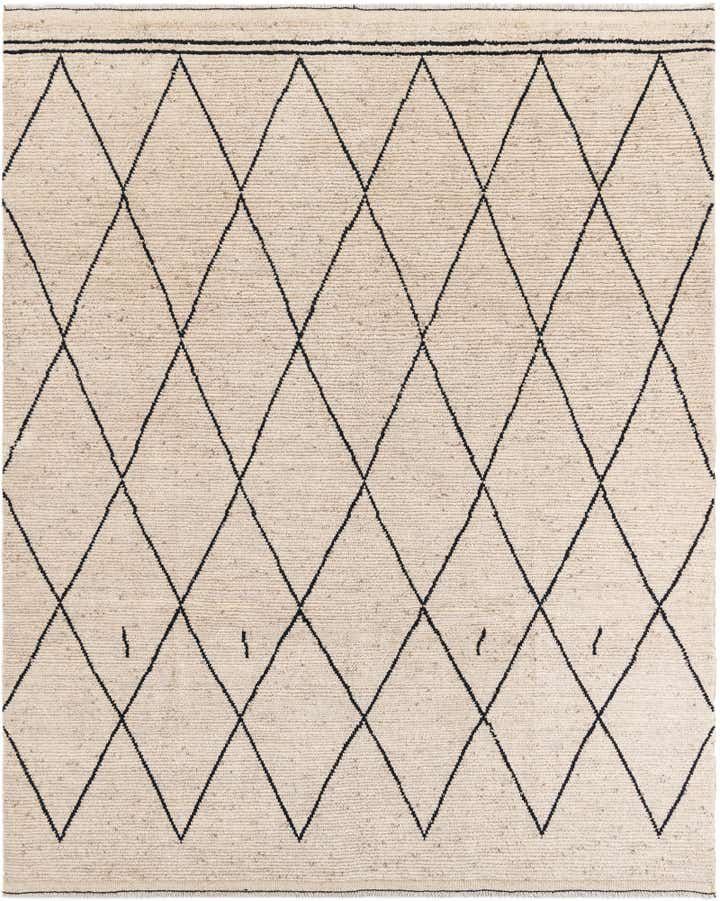 8' 1 x 10' Hand Knotted Moroccan Wool Rug