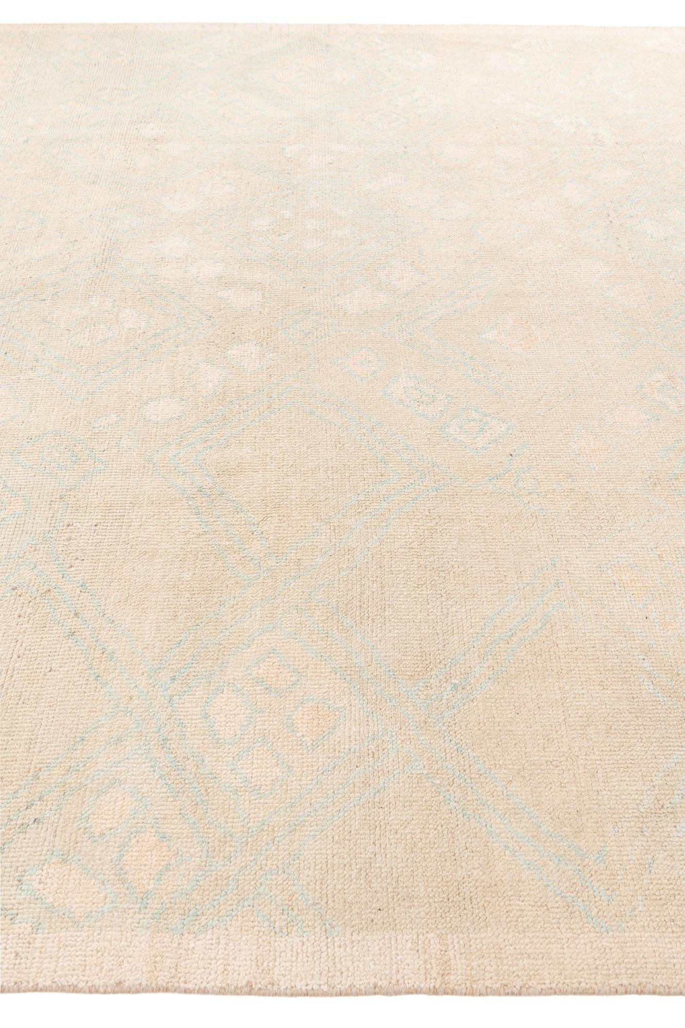 9' x 12' 7 Hand Knotted Moroccan Wool Rug