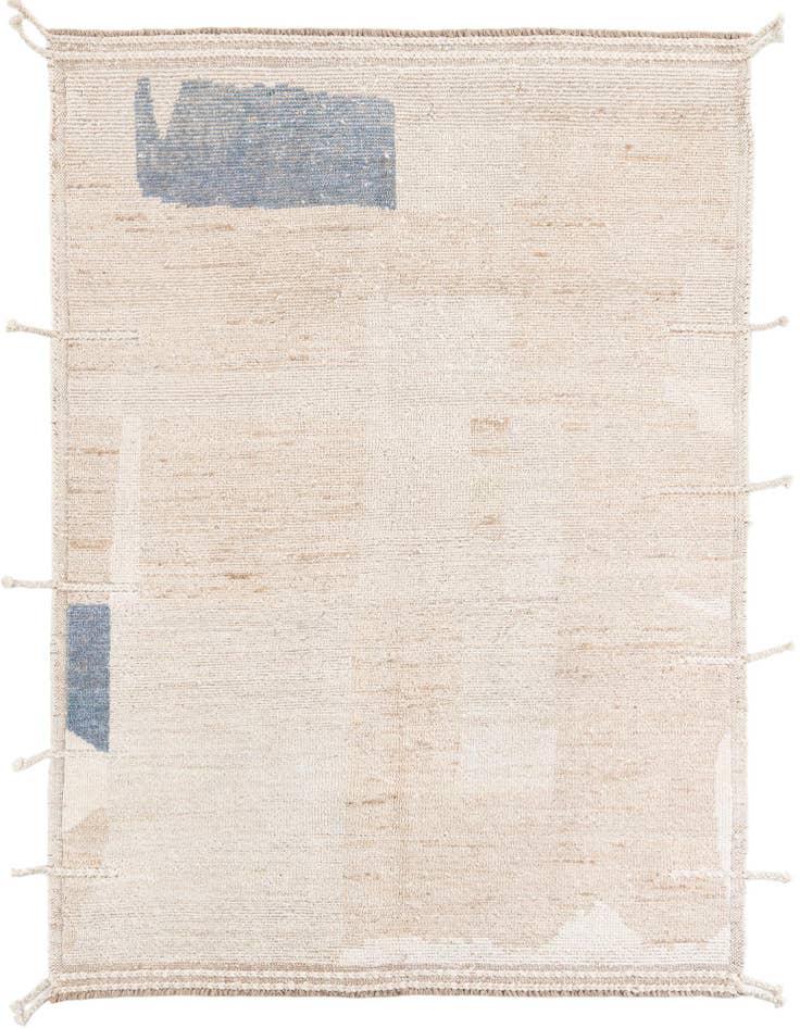 Detail image of 5' 2 x 7' 6 Hand Knotted Moroccan Wool Rug