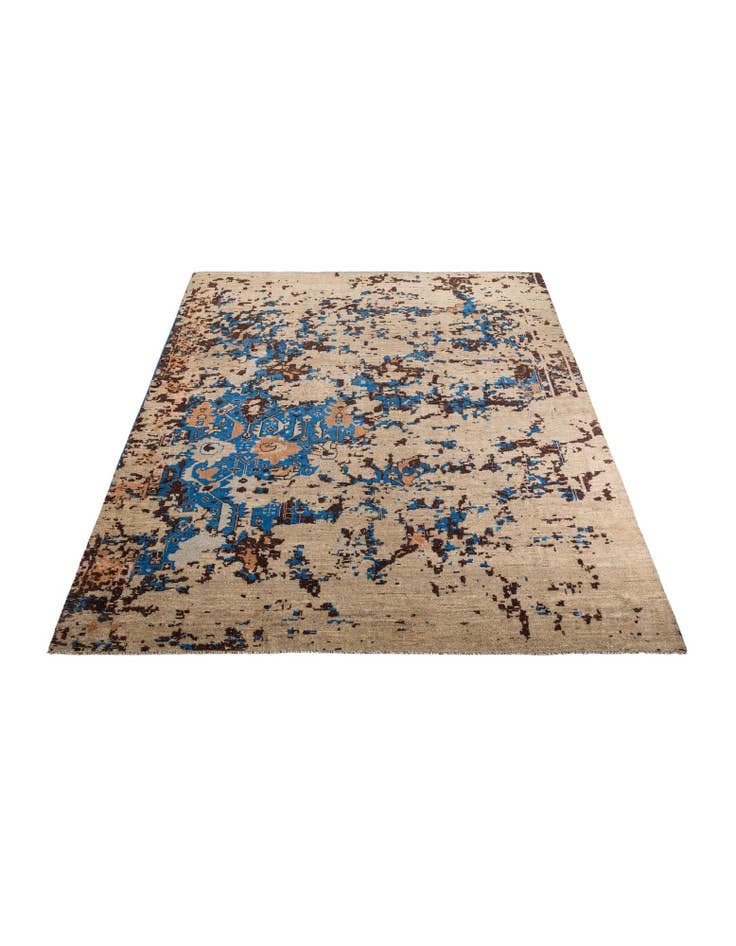 Detail image of 12' 4 x 15' 3 Hand Knotted Moroccan Wool Rug