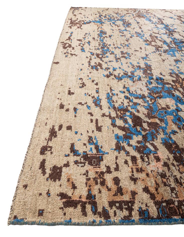 Detail image of 12' 4 x 15' 3 Hand Knotted Moroccan Wool Rug