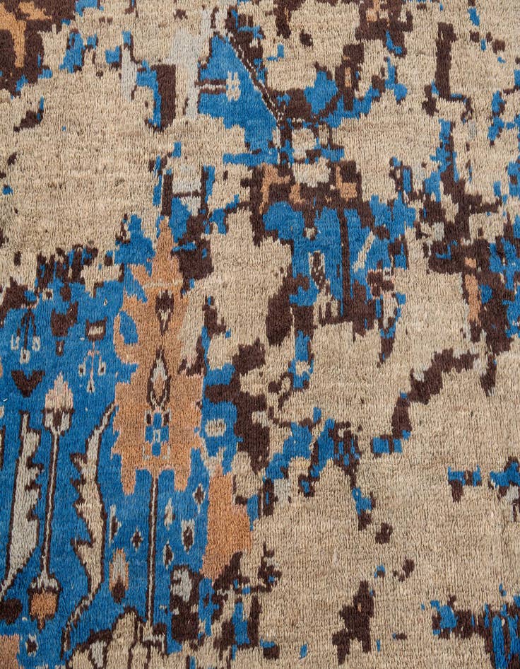 Detail image of 12' 4 x 15' 3  Hand Knotted Moroccan Wool Rug