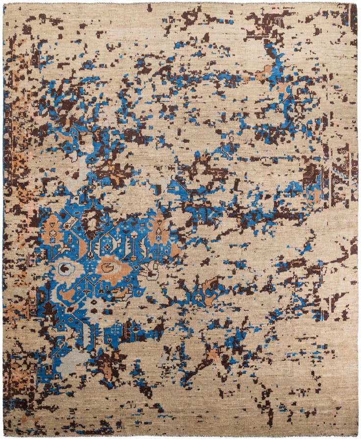 Detail image of 12' 4 x 15' 3 Hand Knotted Moroccan Wool Rug