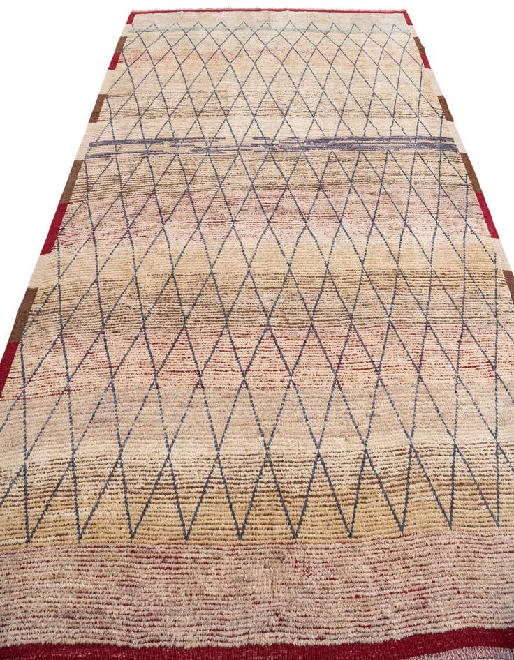 Detail image of 9' 2 x 10' 2  Hand Knotted Moroccan Wool Rug