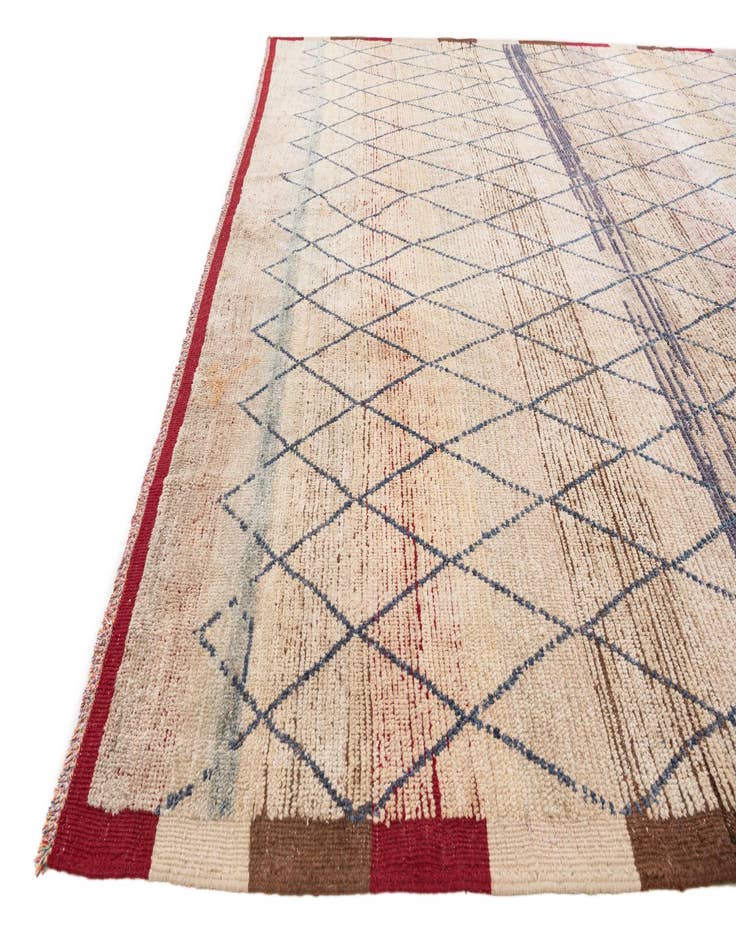 Detail image of 9' 2 x 10' 2  Hand Knotted Moroccan Wool Rug
