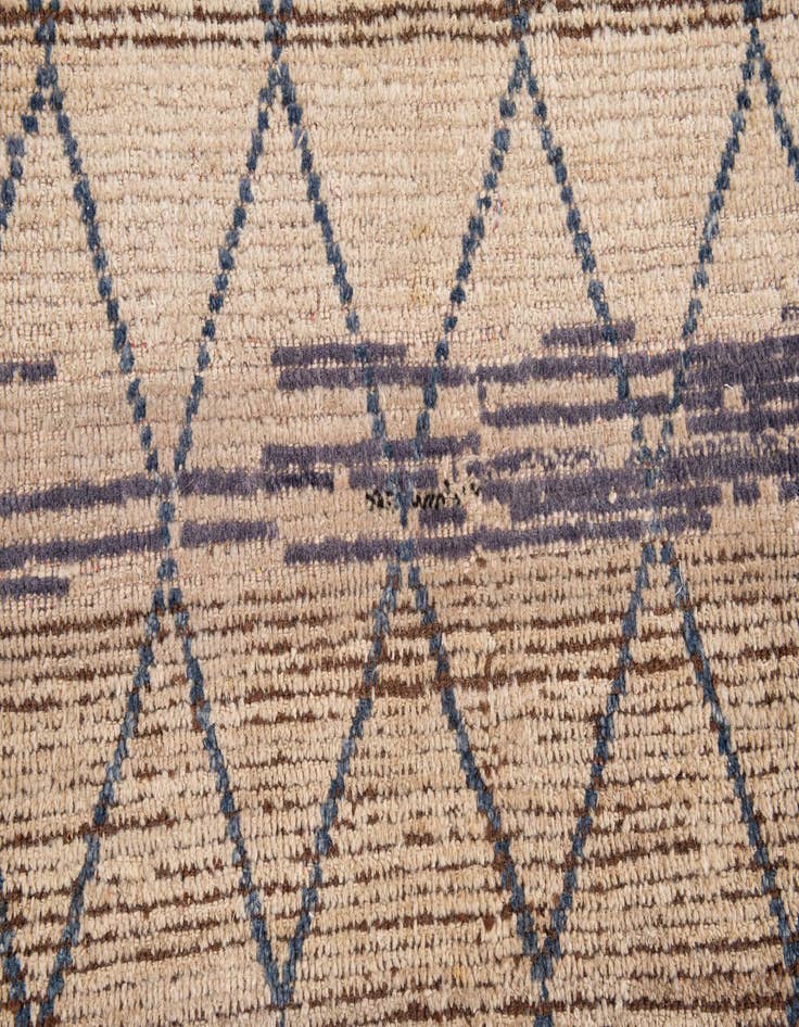 Detail image of 9' 2 x 10' 2  Hand Knotted Moroccan Wool Rug