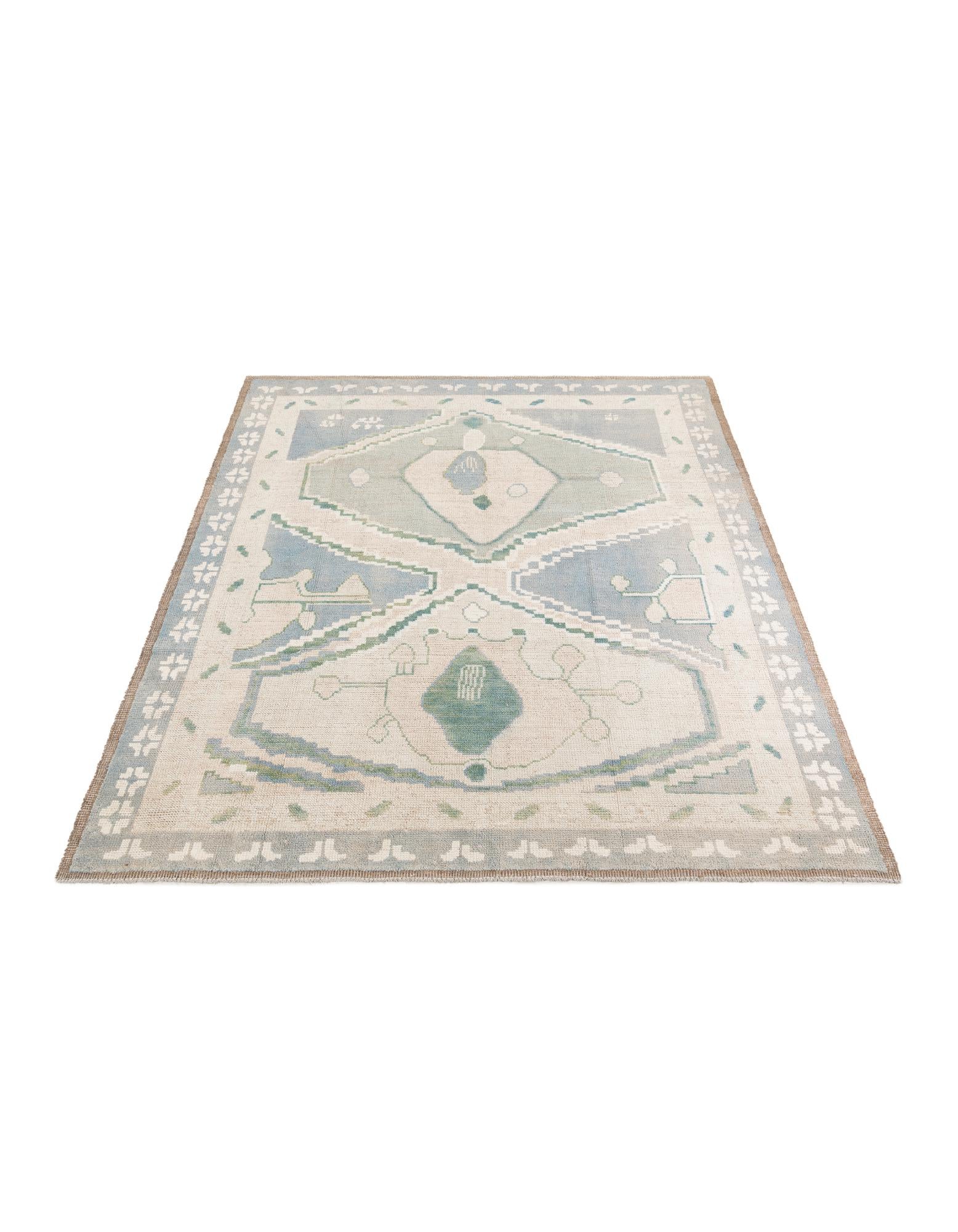 8' 8 x 10' Hand Knotted Moroccan Wool Rug