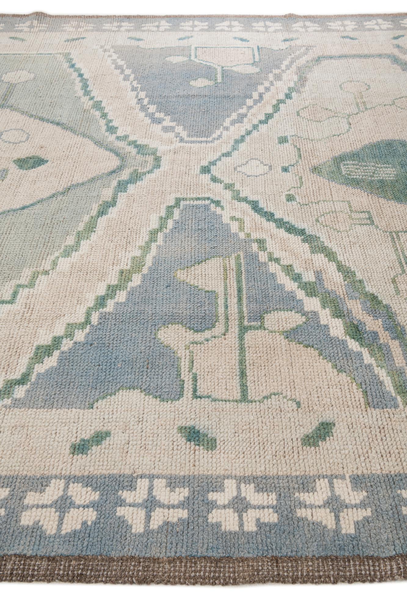 8' 8 x 10' Hand Knotted Moroccan Wool Rug