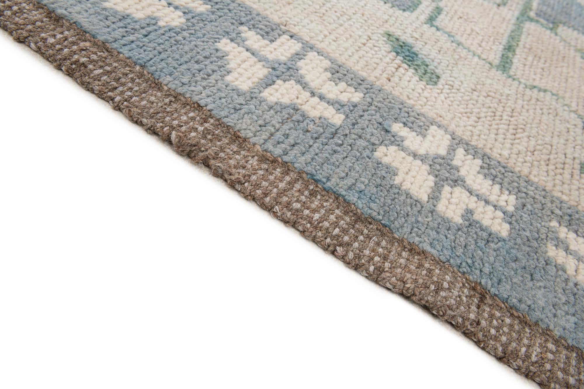 8' 8 x 10' Hand Knotted Moroccan Wool Rug