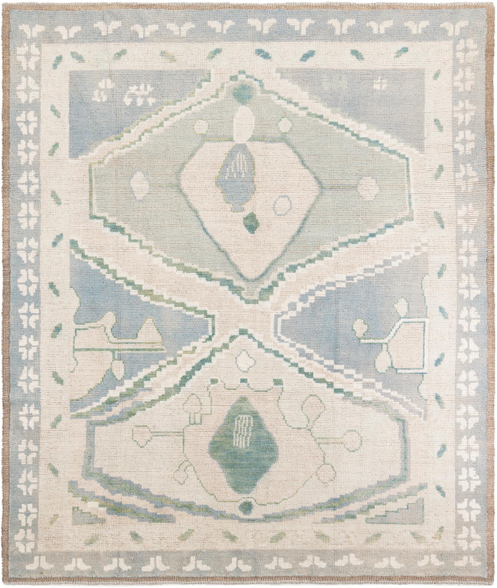 8' 8 x 10' Hand Knotted Moroccan Wool Rug