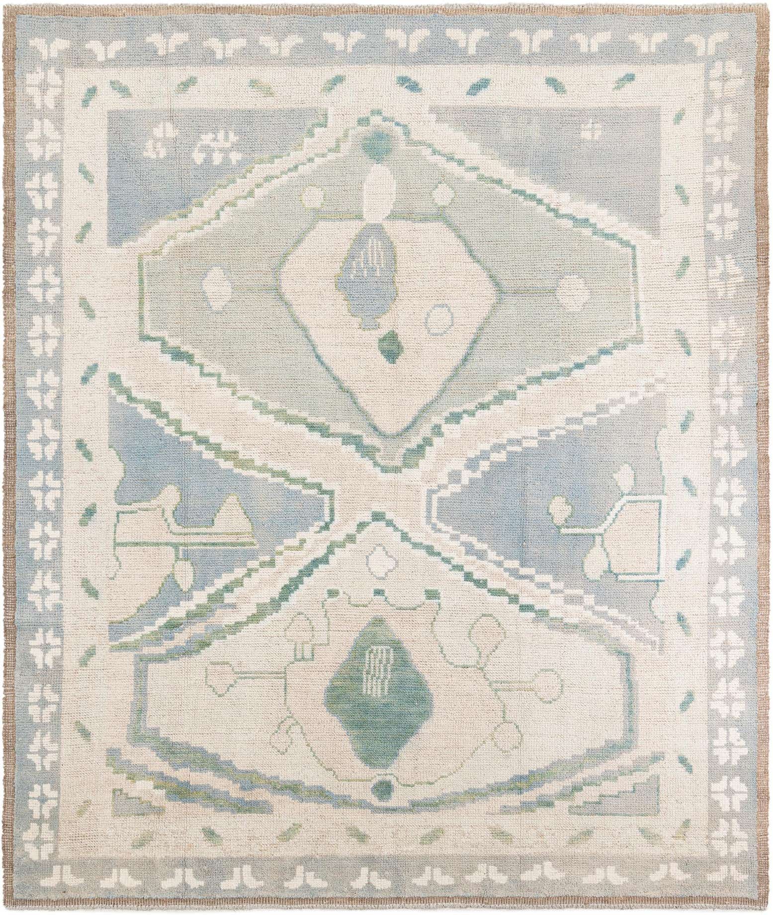 8' 8 x 10' Hand Knotted Moroccan Wool Rug