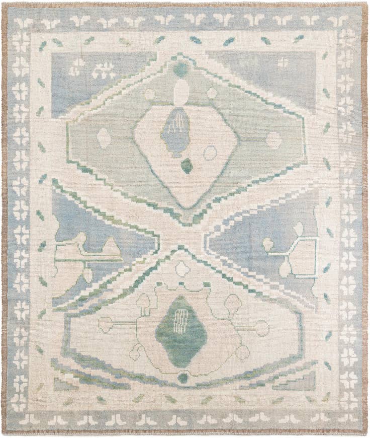 Detail image of 8' 8 x 10' Hand Knotted Moroccan Wool Rug