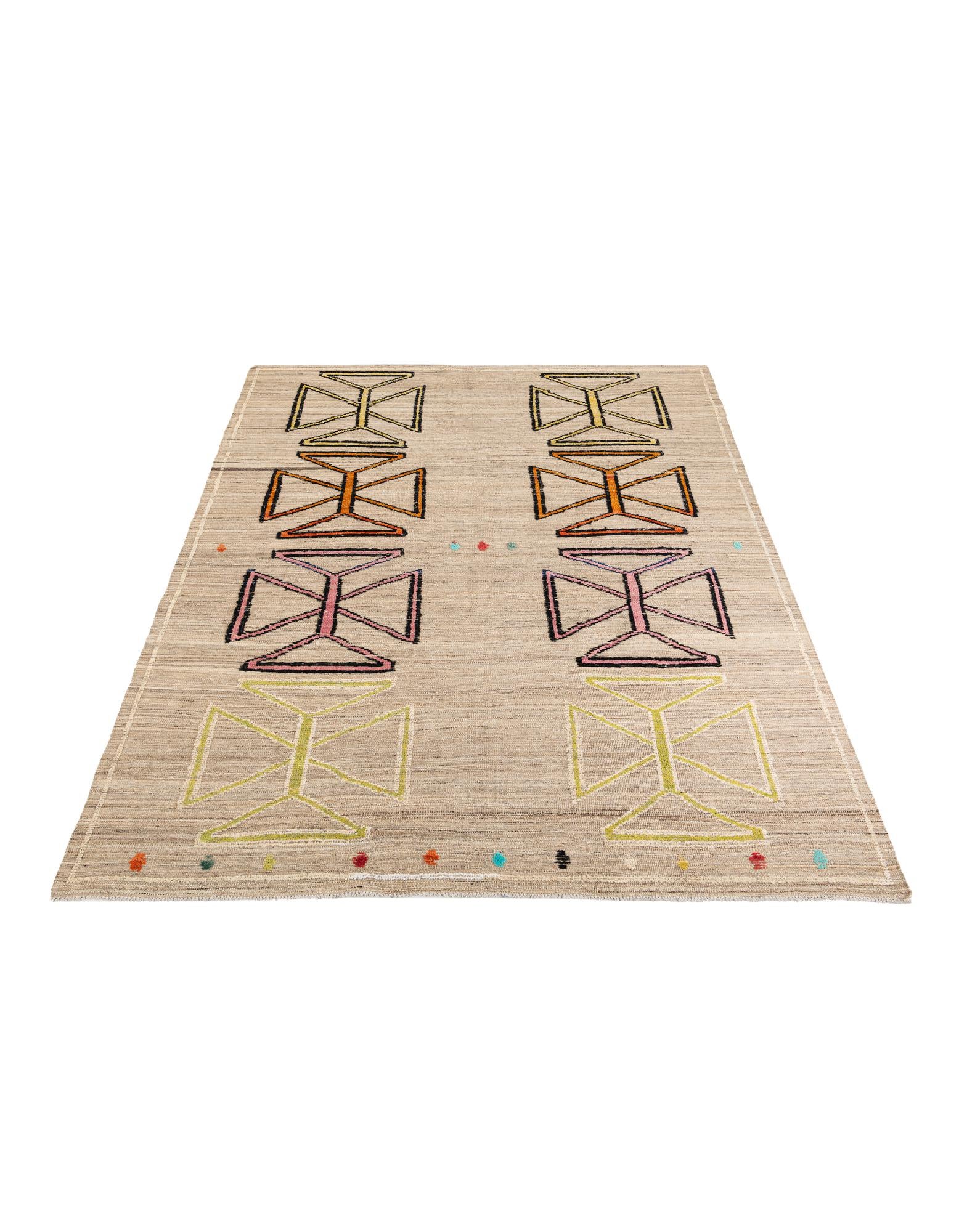 8' 5 x 10' 6 Hand Knotted Moroccan Wool Rug
