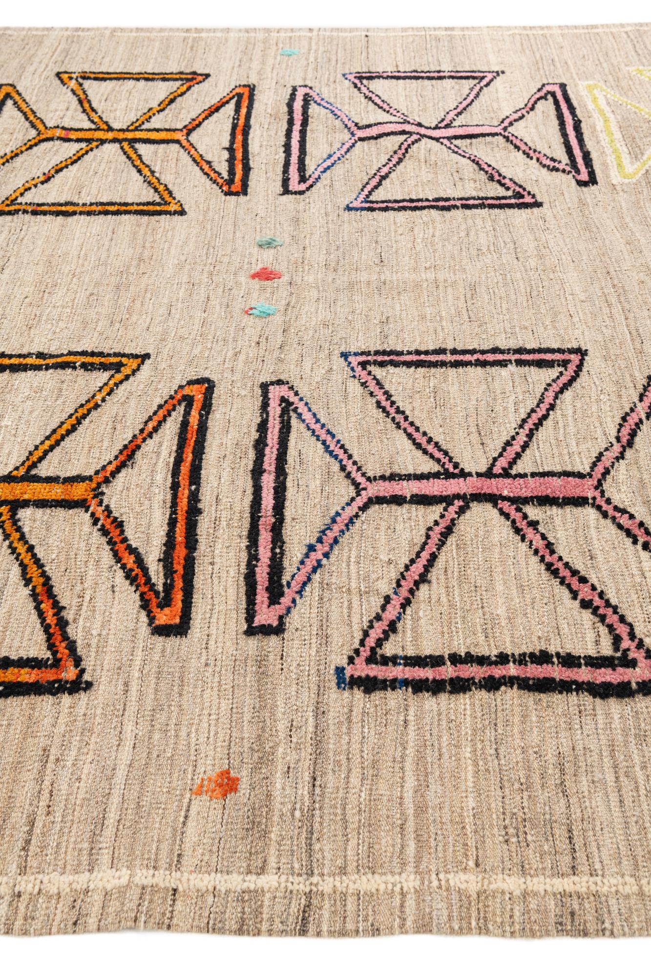 8' 5 x 10' 6 Hand Knotted Moroccan Wool Rug