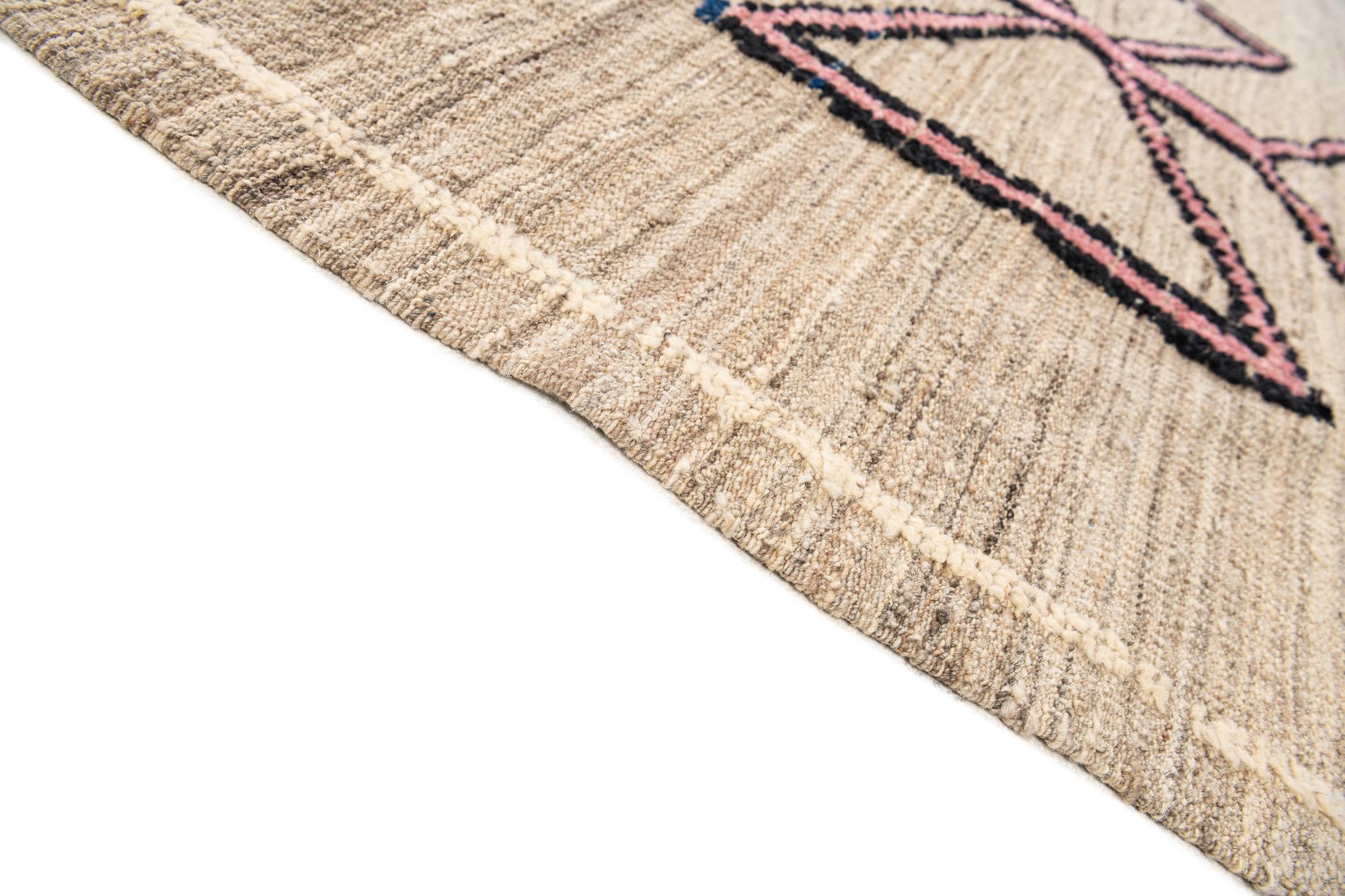 8' 5 x 10' 6 Hand Knotted Moroccan Wool Rug
