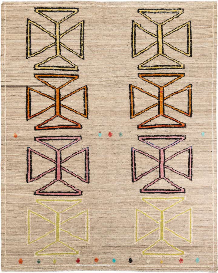 8' 5 x 10' 6 Hand Knotted Moroccan Wool Rug