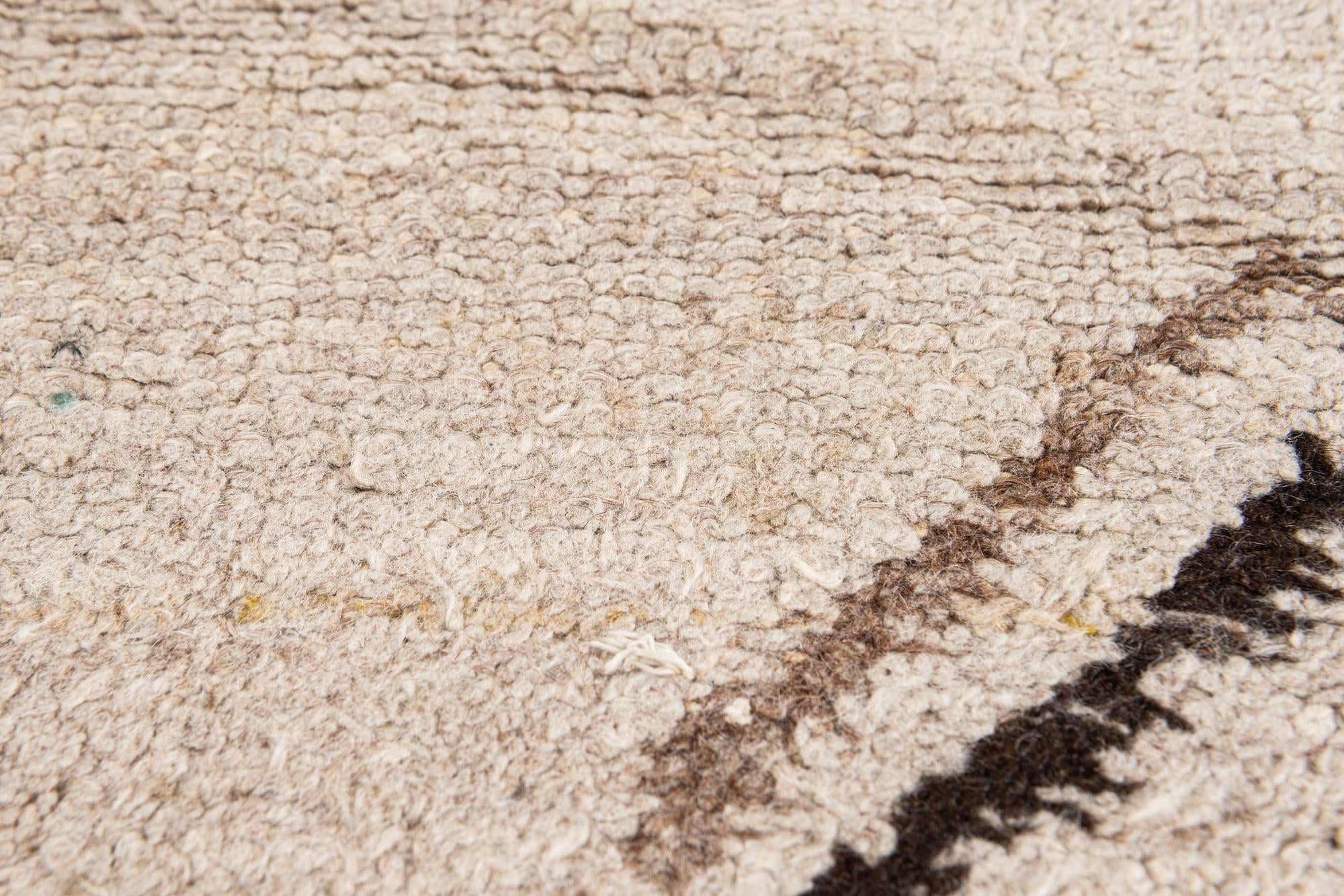 8' 6 x 9' 7 Hand Knotted Moroccan Wool Rug