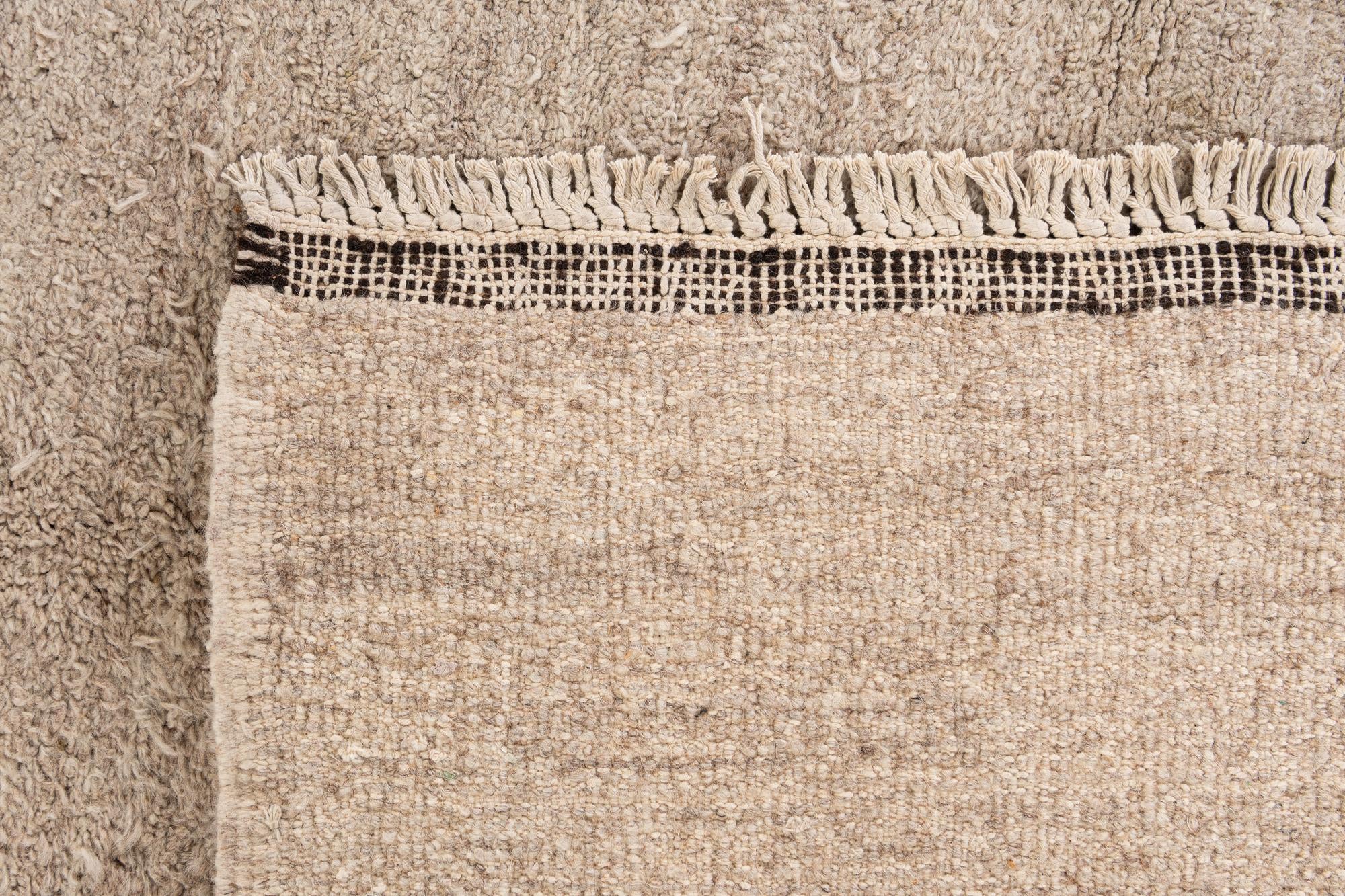 8' 6 x 9' 7 Hand Knotted Moroccan Wool Rug
