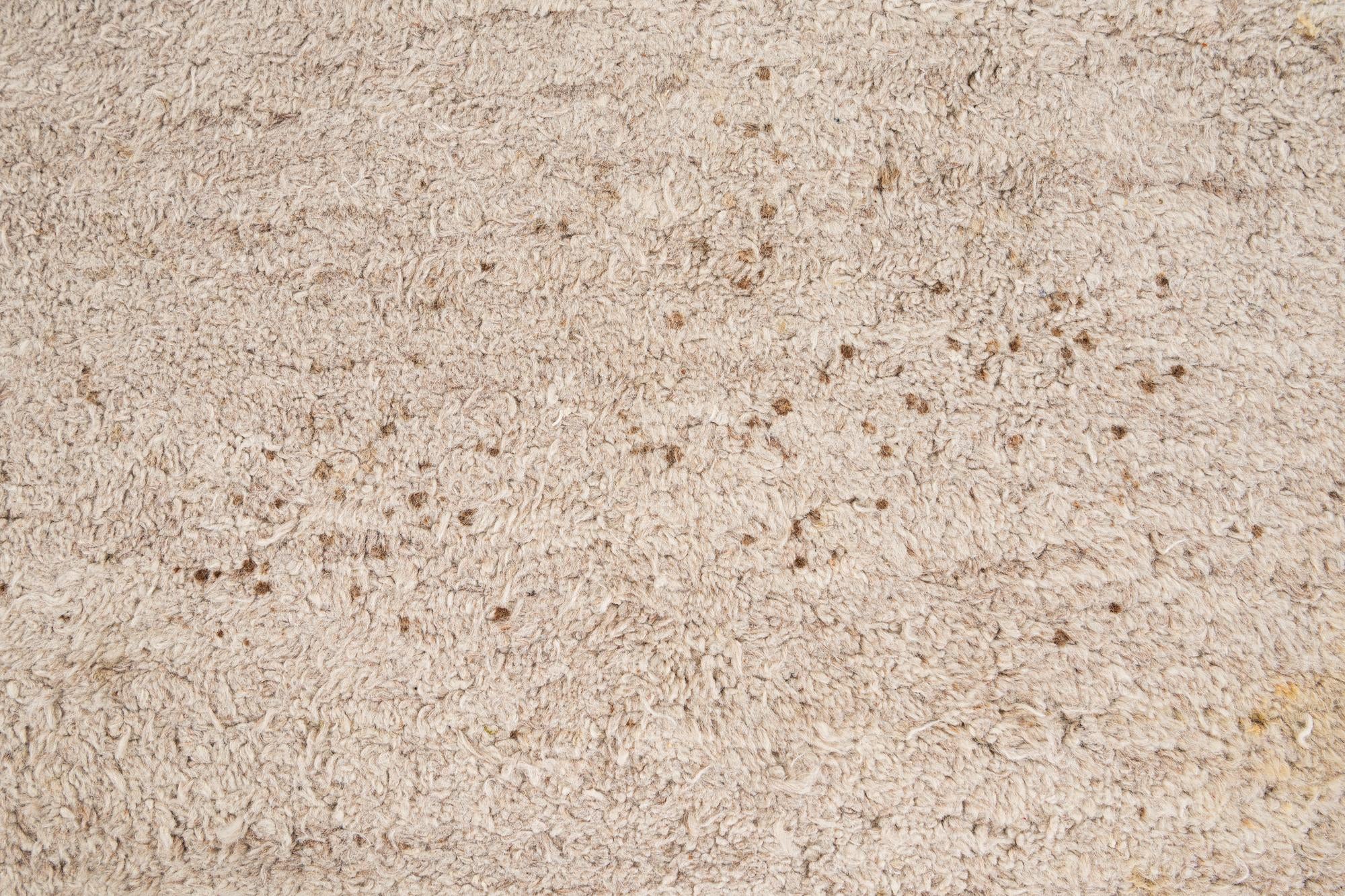 8' 6 x 9' 7 Hand Knotted Moroccan Wool Rug