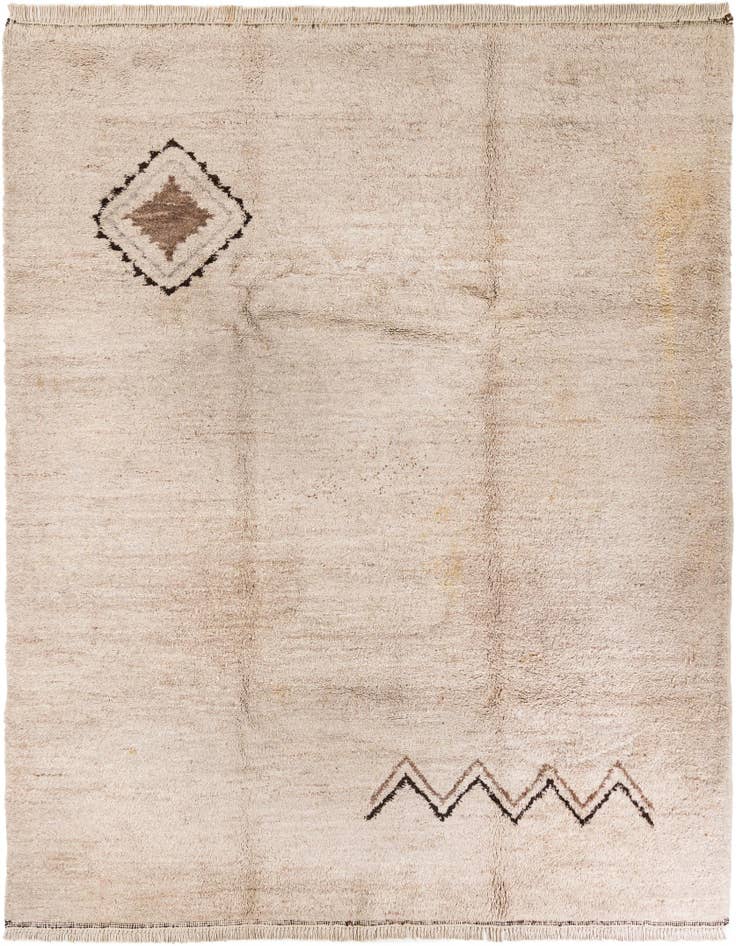 Detail image of 8' 6 x 9' 7 Hand Knotted Moroccan Wool Rug