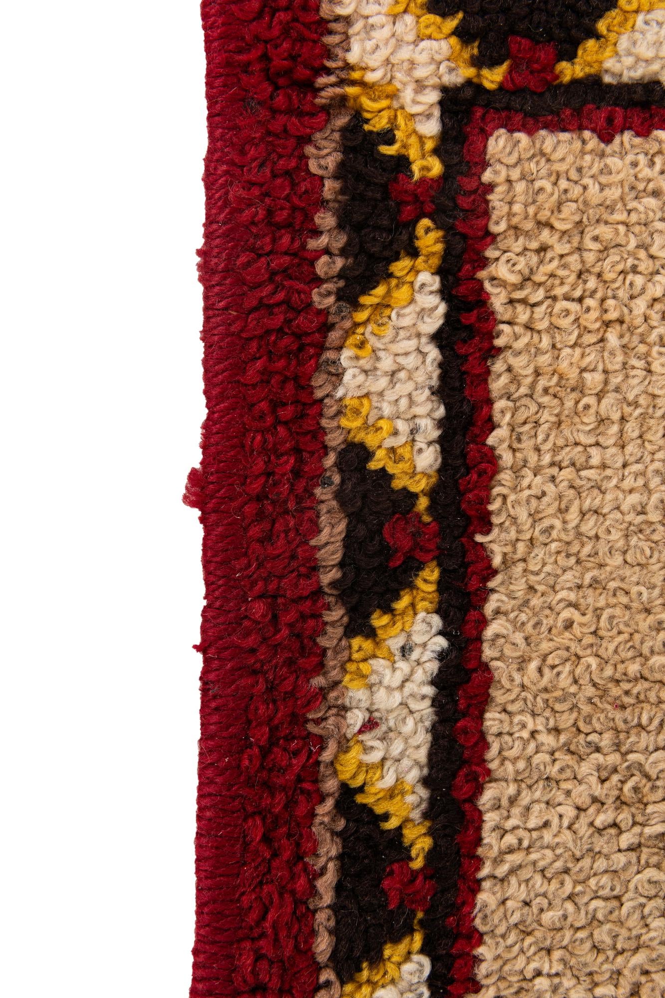 2' 6 x 4' 5 Hand Knotted Moroccan Wool Rug