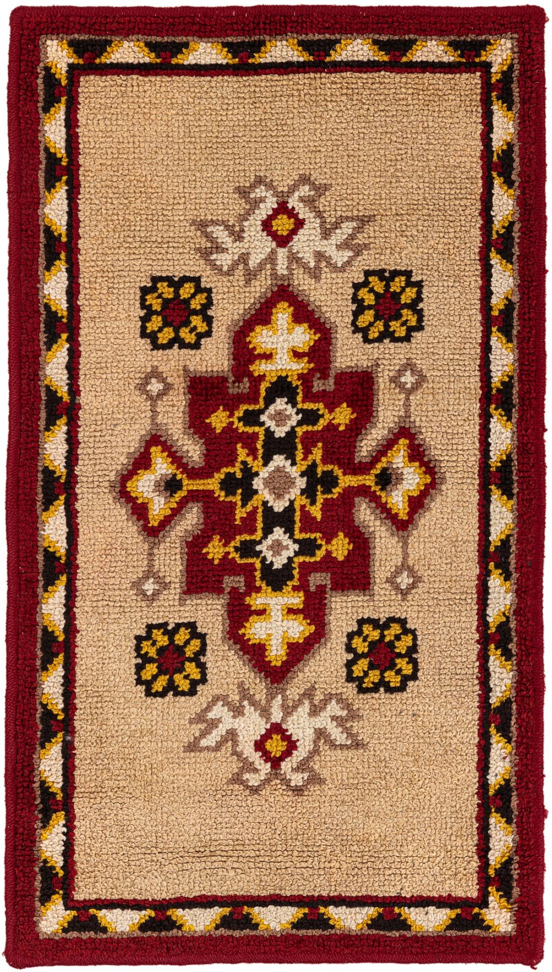 2' 6 x 4' 5 Hand Knotted Moroccan Wool Rug