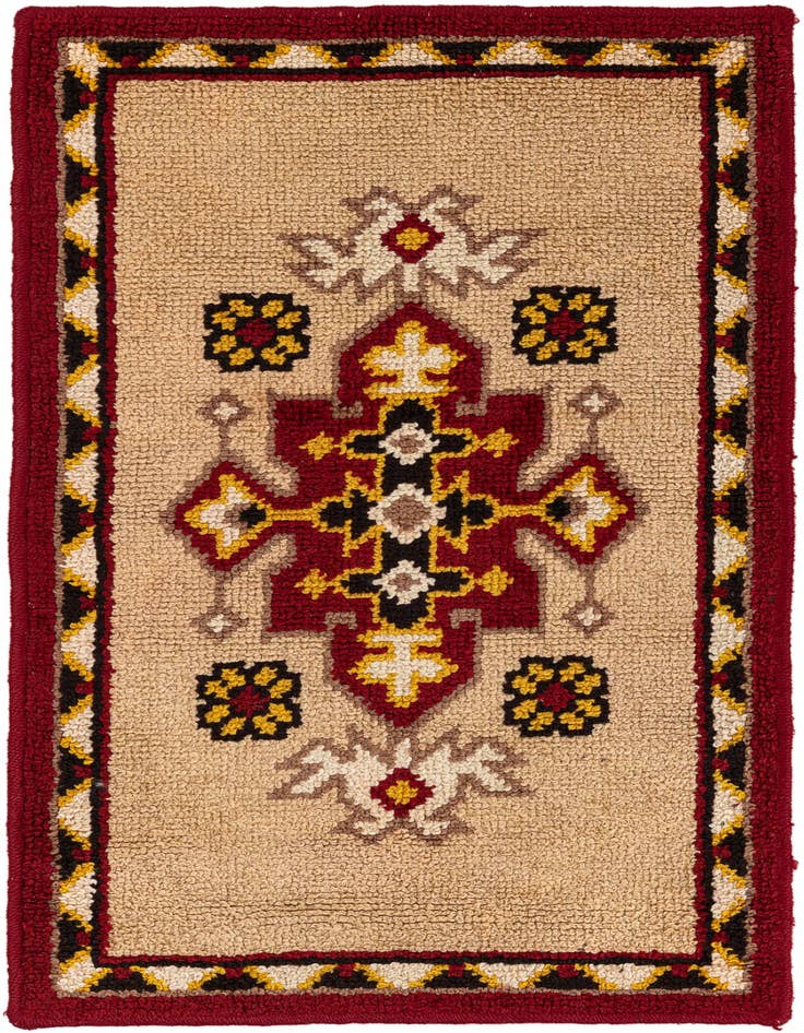 Detail image of 2' 6 x 4' 5 Hand Knotted Moroccan Wool Rug