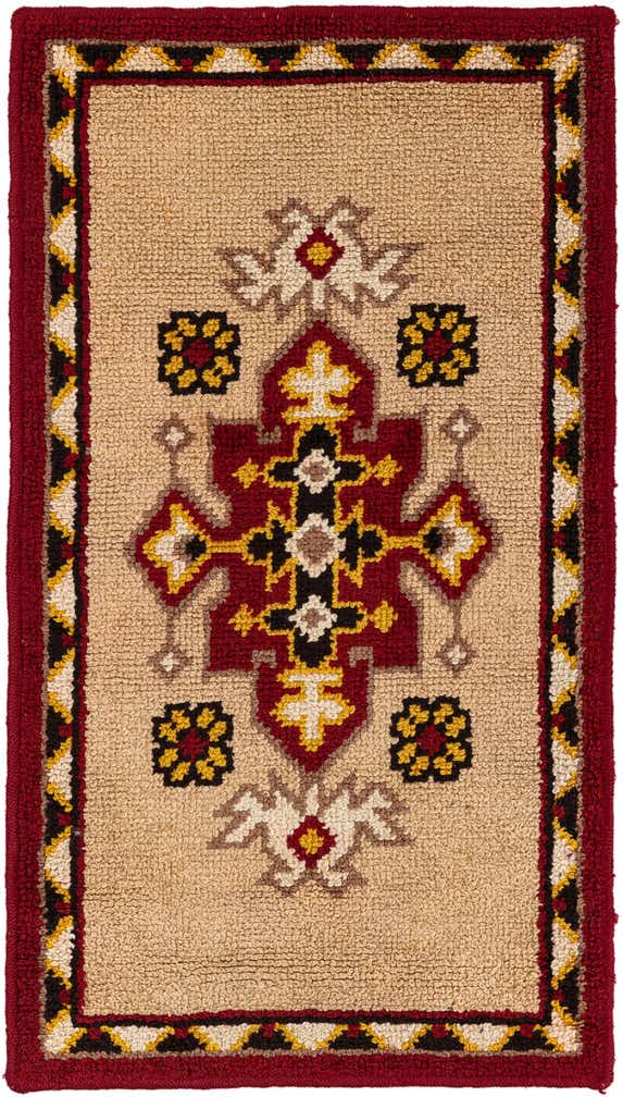 2' 6 x 4' 5 Hand Knotted Moroccan Wool Rug