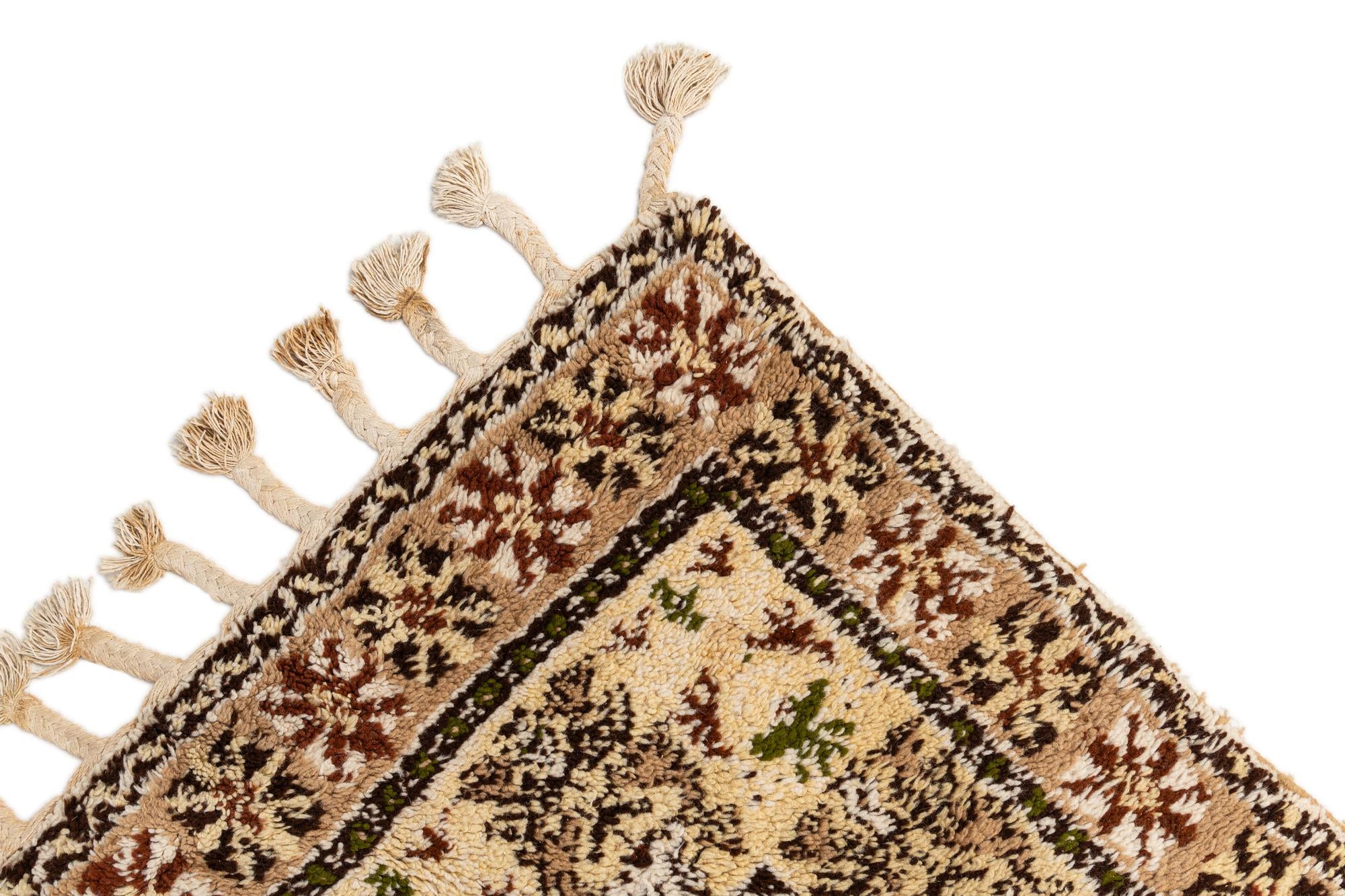 8' x 12' 1 Hand Knotted Moroccan Wool Rug