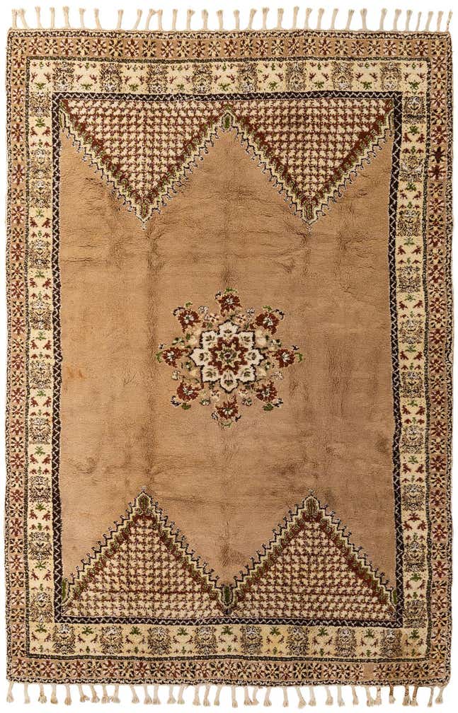 8' x 12' 1 Hand Knotted Moroccan Wool Rug