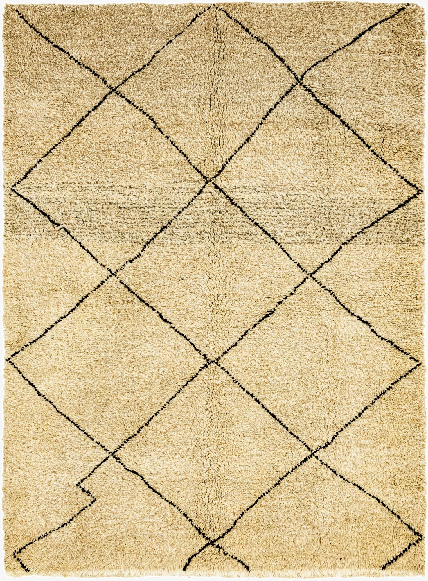 5' 8 x 7' 7  Hand Knotted Moroccan Wool Rug