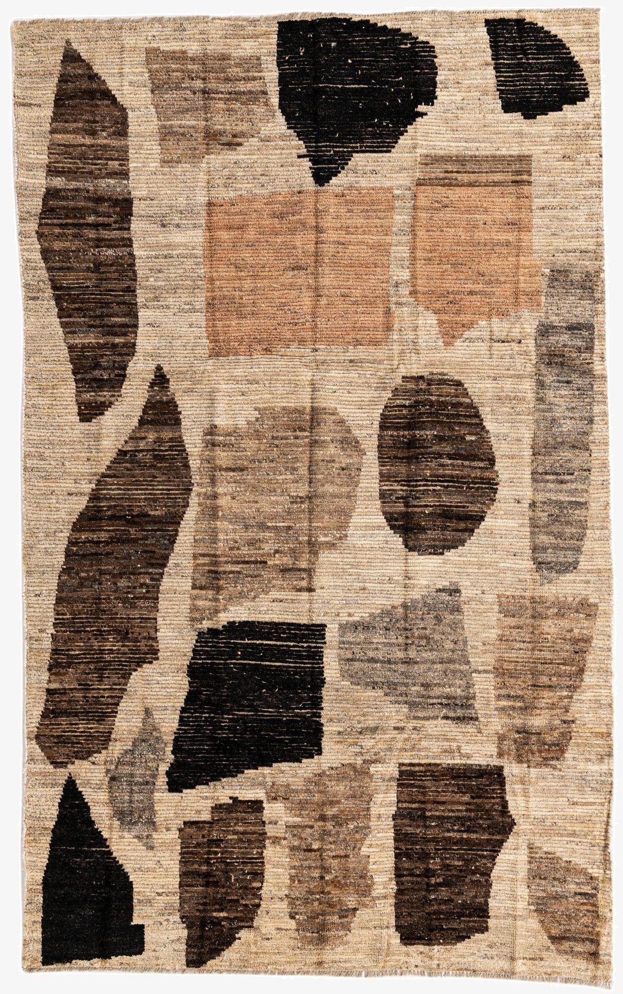 6' x 9' 8  Hand Knotted Moroccan Wool Rug