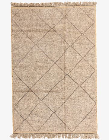 6' 2 x 9' 3 Hand Knotted Moroccan Wool Rug