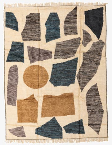 9' 3 x 11' 10 Hand Knotted Moroccan Wool Rug