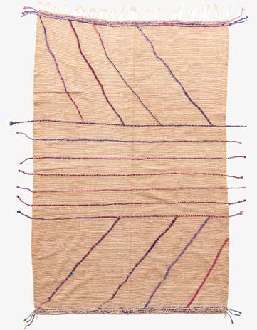 6' 3 x 9' 6 Hand Knotted Moroccan Wool Rug