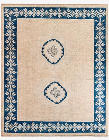 9' 1 x 12' 3 Hand Knotted Moroccan Wool Rug
