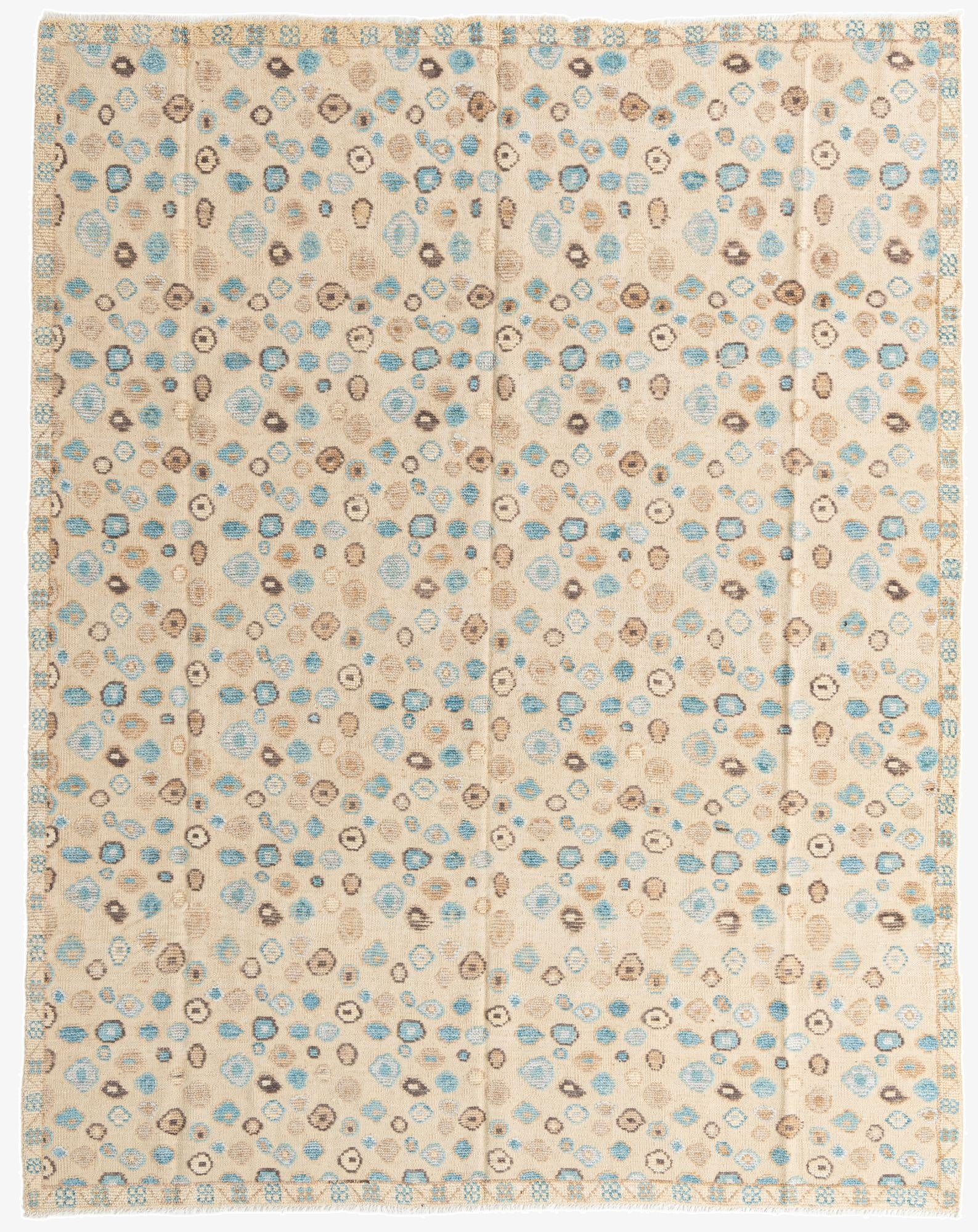 8' 1 x 10' 4  Hand Knotted Moroccan Wool Rug