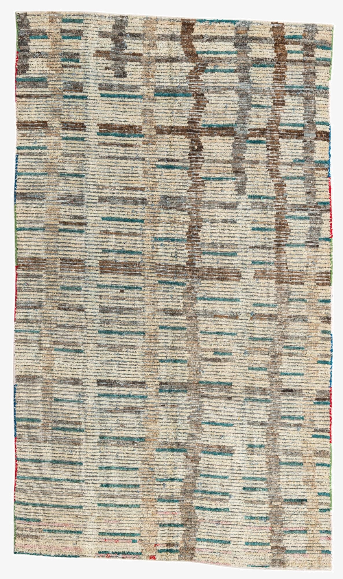 4' 8 x 8'  Hand Knotted Moroccan Wool Rug