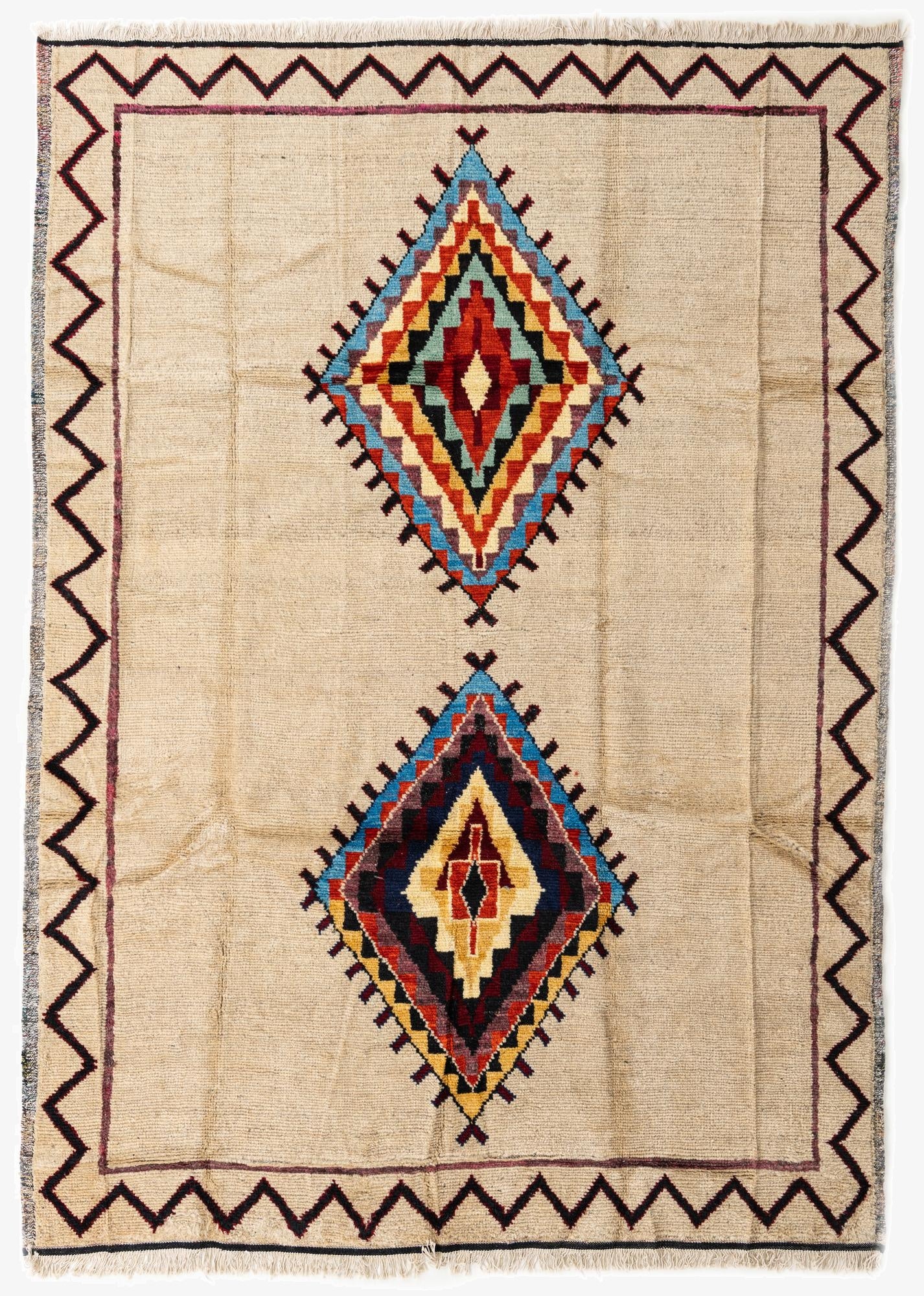 8' 8 x 12' 1  Hand Knotted Moroccan Wool Rug