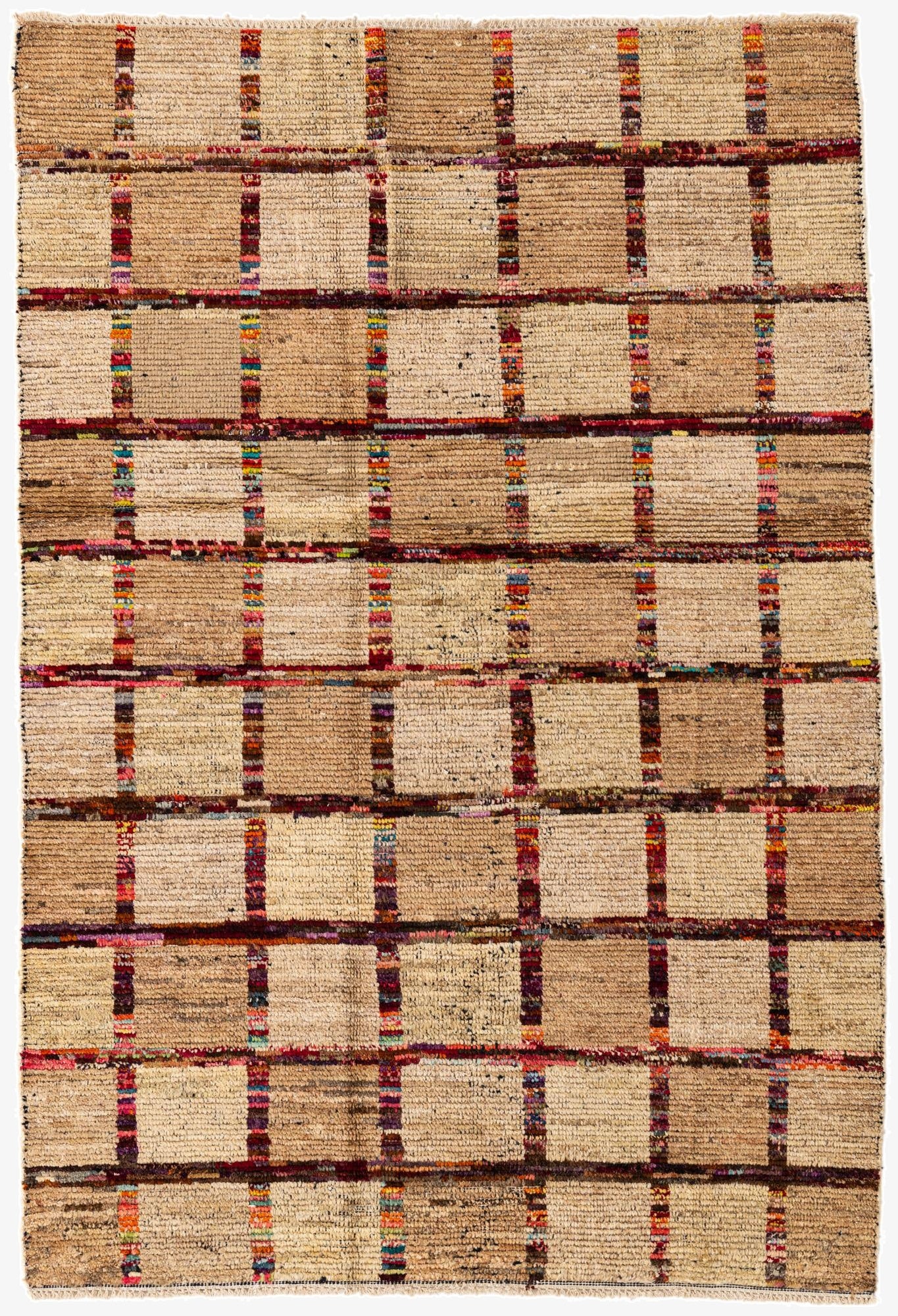 4' 6 x 6' 8  Hand Knotted Moroccan Wool Rug