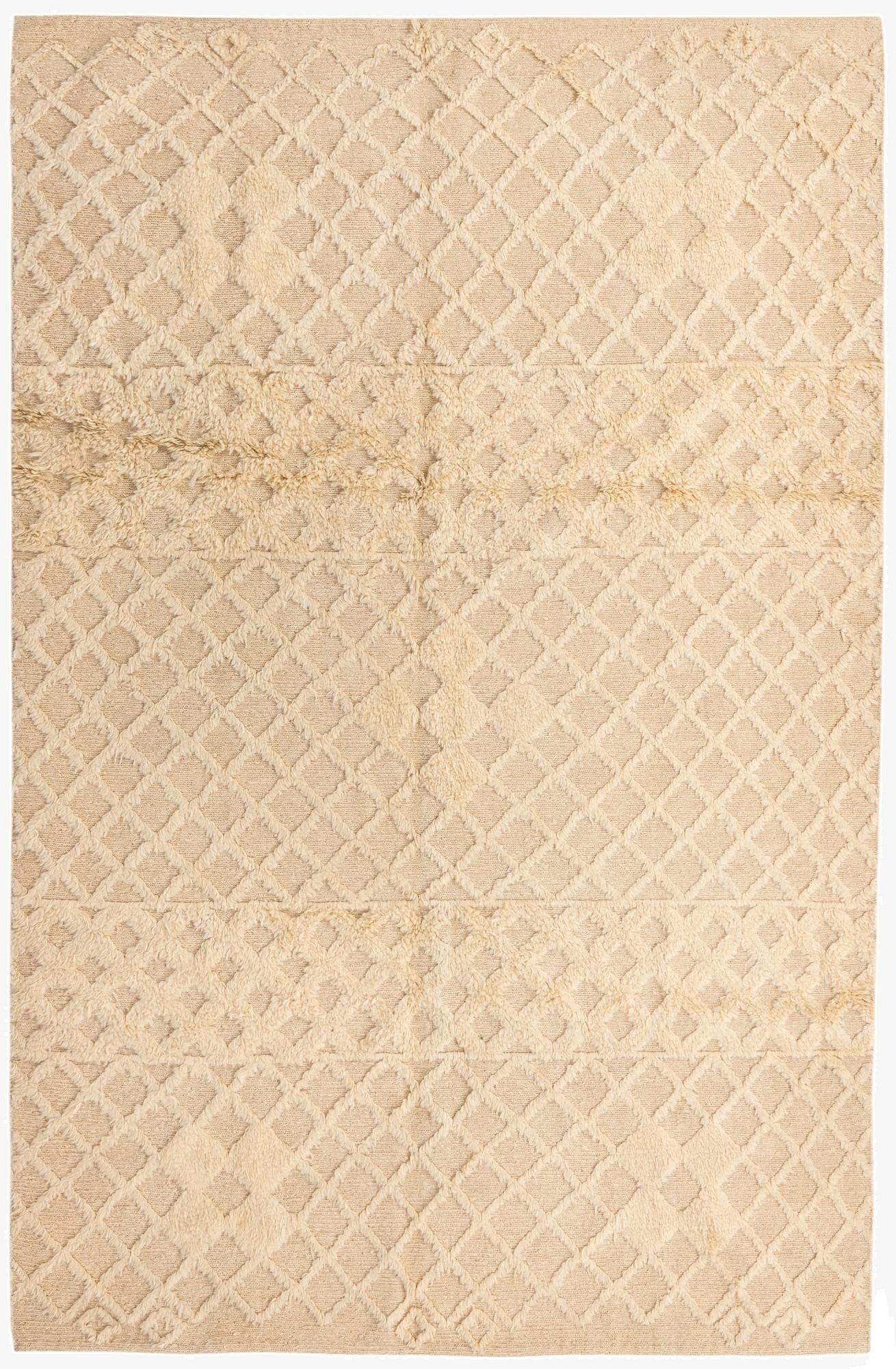 7' x 10' 6  Hand Knotted Moroccan Wool Rug