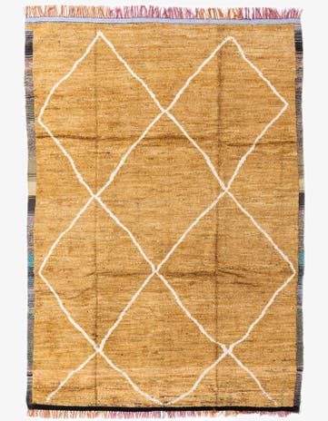 8' 7 x 12' 3 Hand Knotted Moroccan Wool Rug