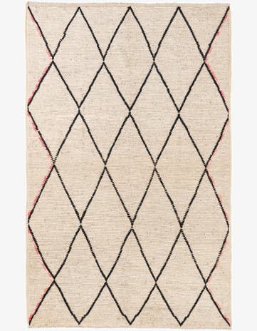 5' 3 x 8' 3 Hand Knotted Moroccan Wool Rug