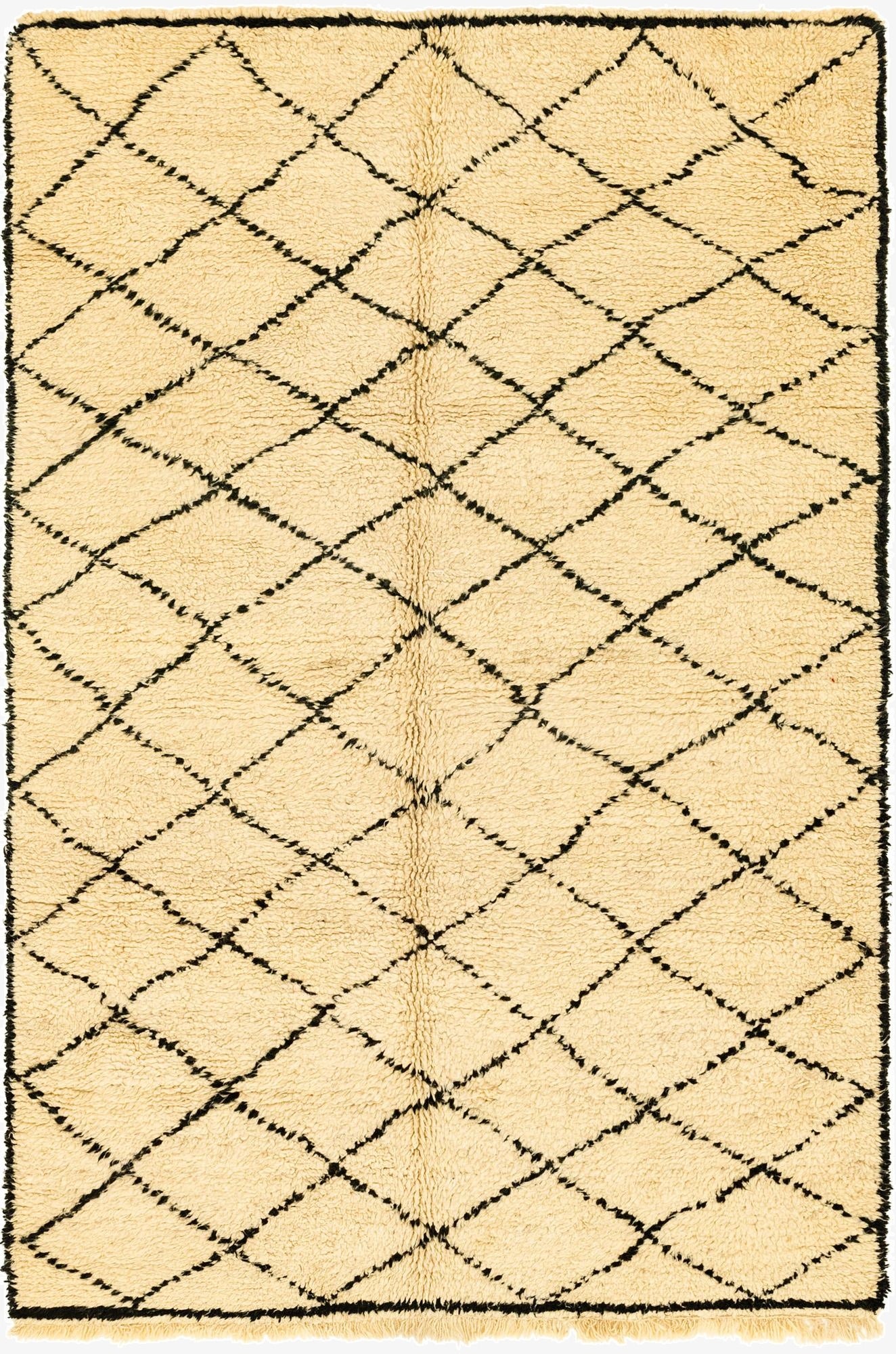 6' 5 x 9' 10  Hand Knotted Moroccan Wool Rug