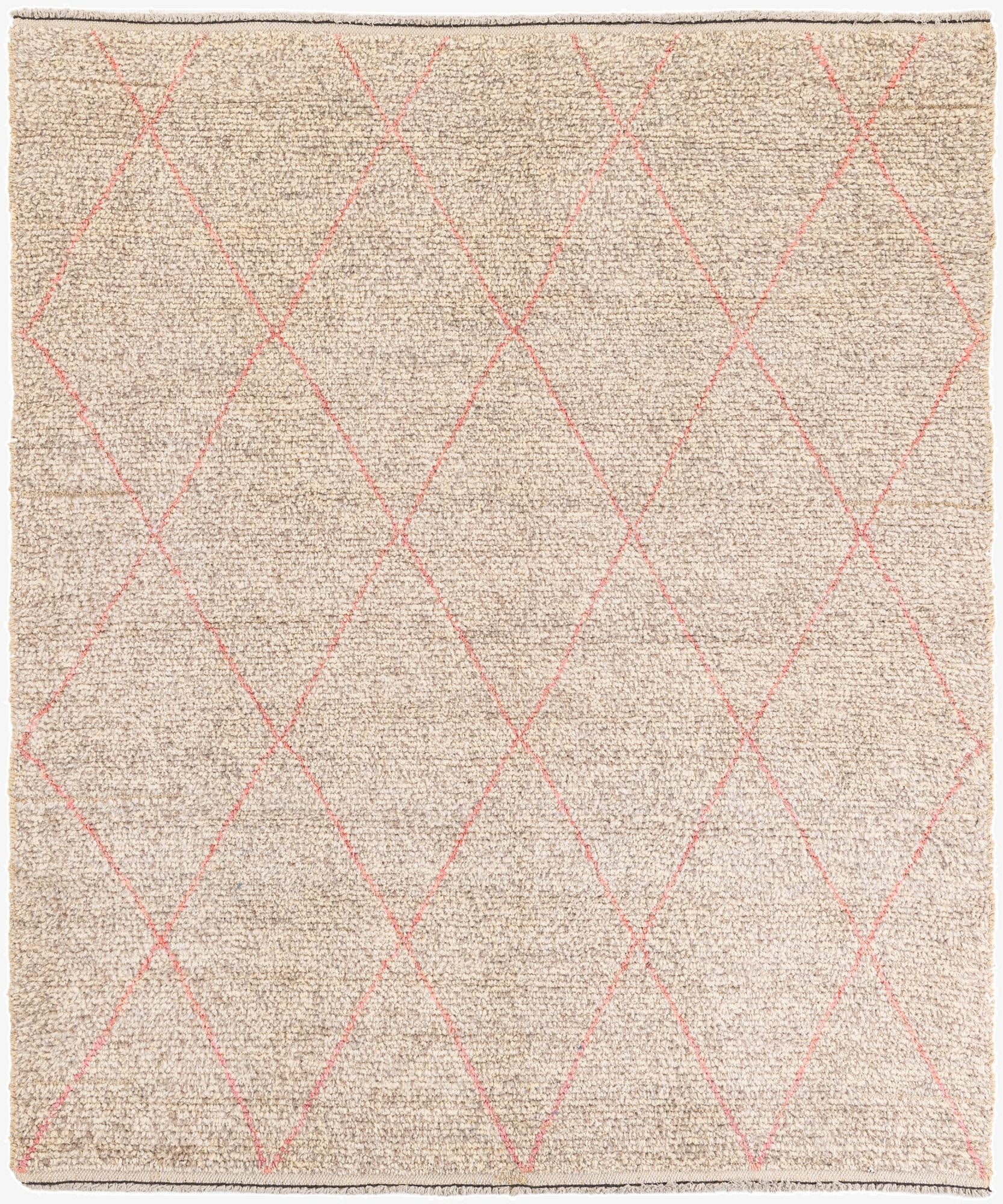 5' 9 x 7'  Hand Knotted Moroccan Wool Rug