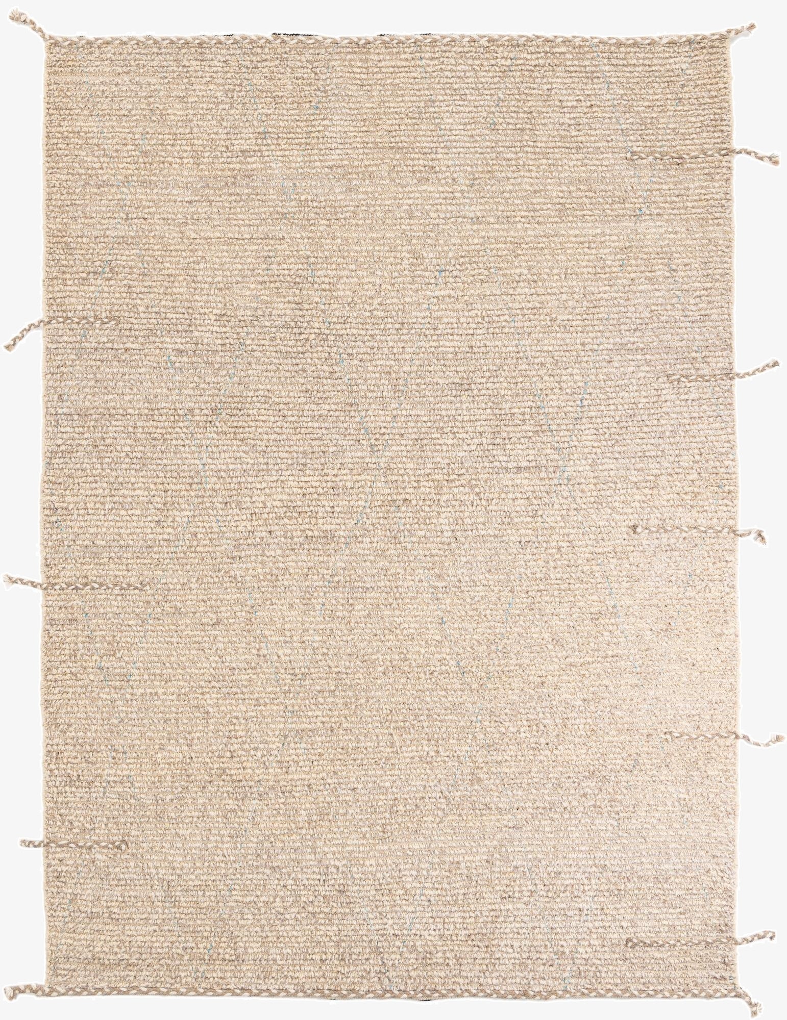 6' 7 x 9'  Hand Knotted Moroccan Wool Rug