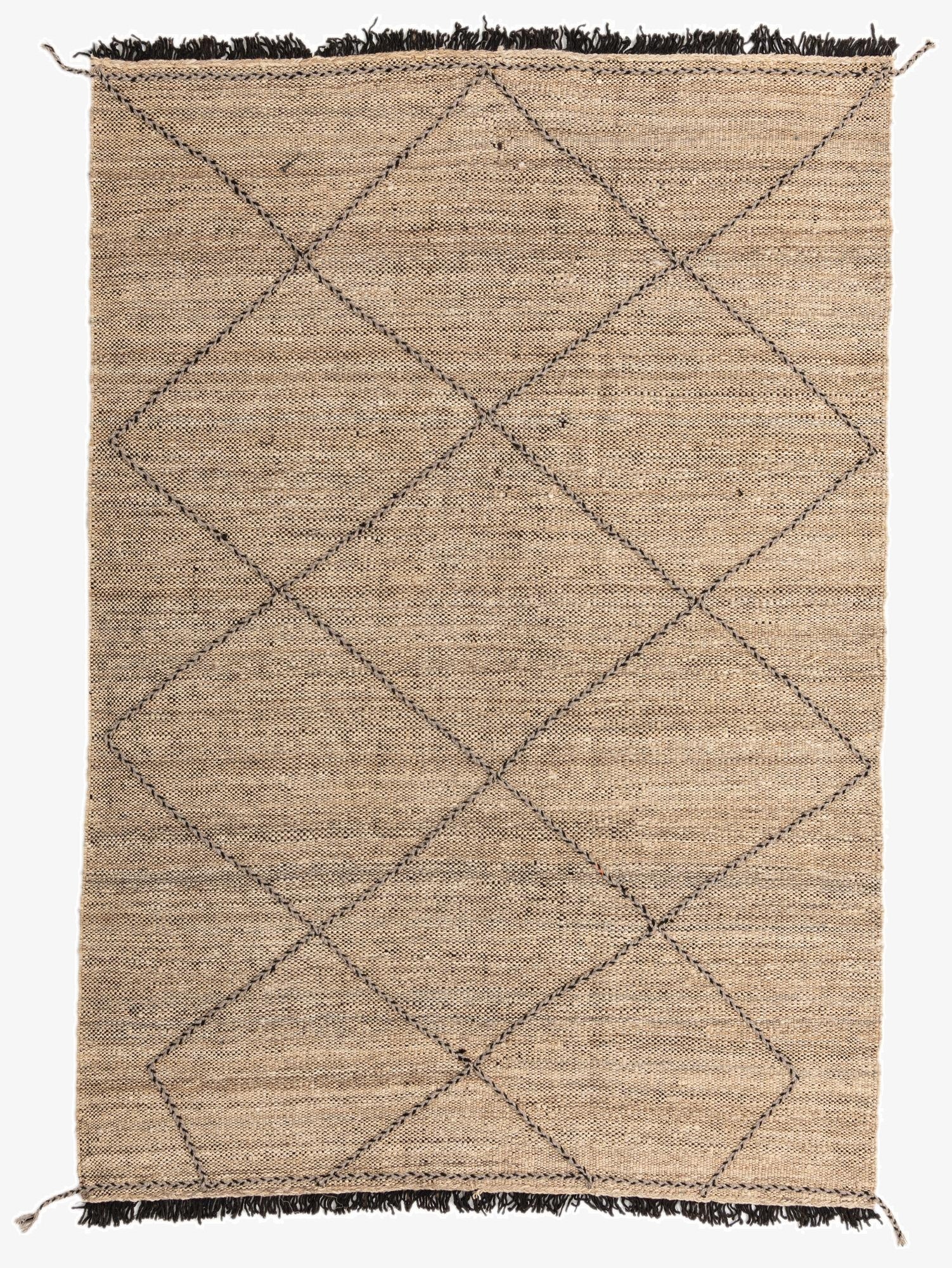 5' 9 x 8' 2  Hand Knotted Moroccan Wool Rug