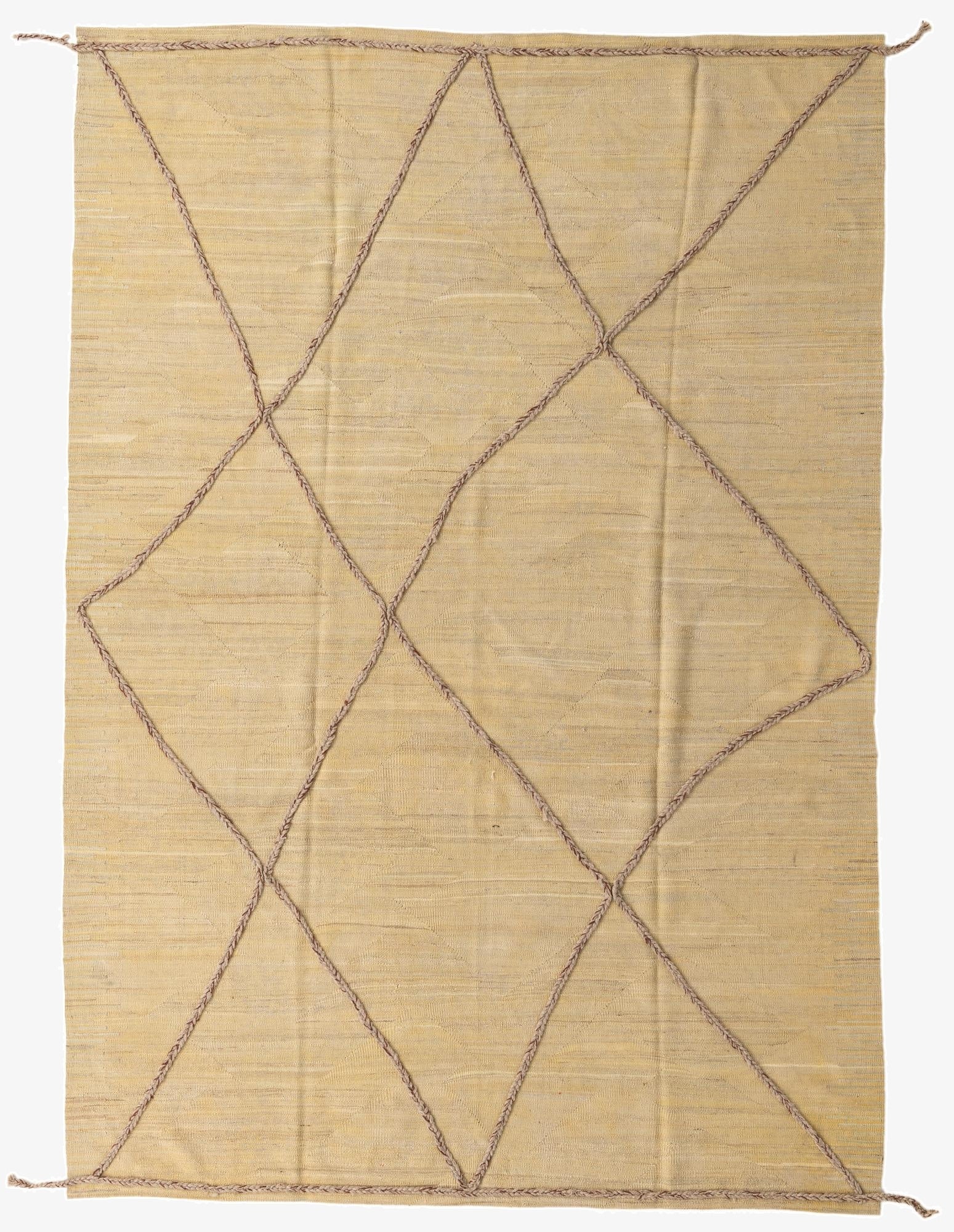 6' 9 x 9' 8  Hand Knotted Moroccan Wool Rug