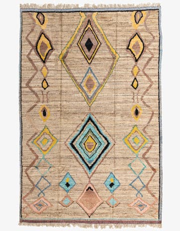 9' 10 x 14' 10 Hand Knotted Moroccan Wool Rug