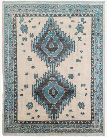 7' 8 x 10' 1 Hand Knotted Moroccan Wool Rug